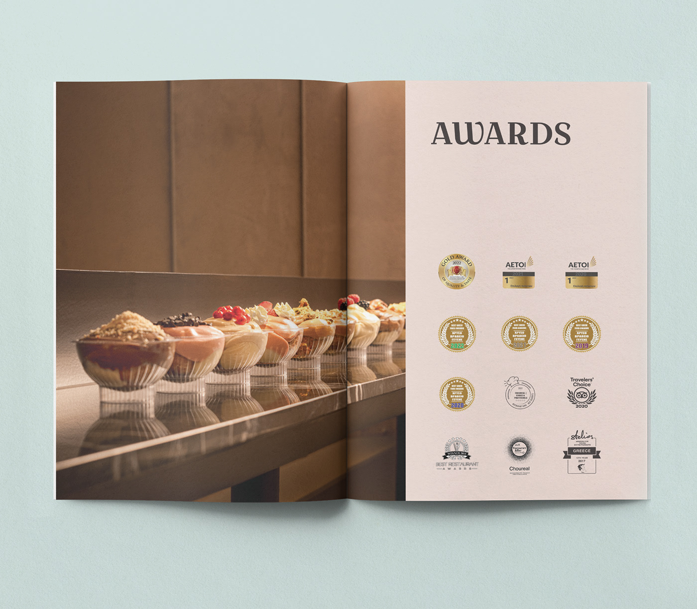 choureal lookbook spread about awards